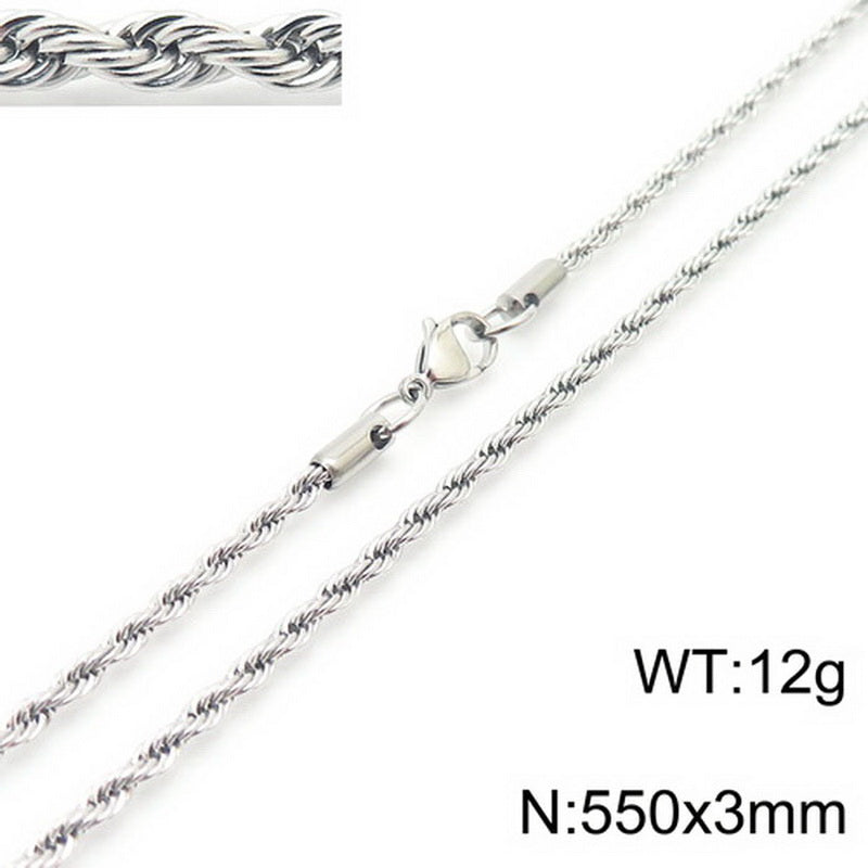 Simple Style Geometric Titanium Steel Plating Necklace 1 Piece