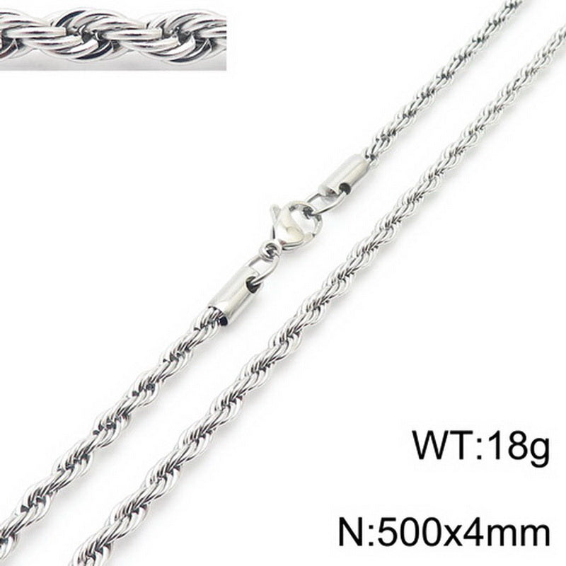 Simple Style Geometric Titanium Steel Plating Necklace 1 Piece