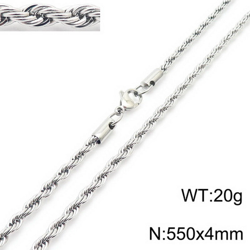 Simple Style Geometric Titanium Steel Plating Necklace 1 Piece