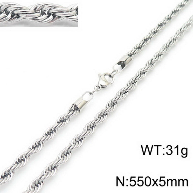 Simple Style Geometric Titanium Steel Plating Necklace 1 Piece