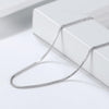 Simple Style Solid Color Sterling Silver Plating White Gold Plated Necklace