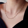 Titanium Steel 18K Gold Plated Simple Style Geometric Enamel Necklace