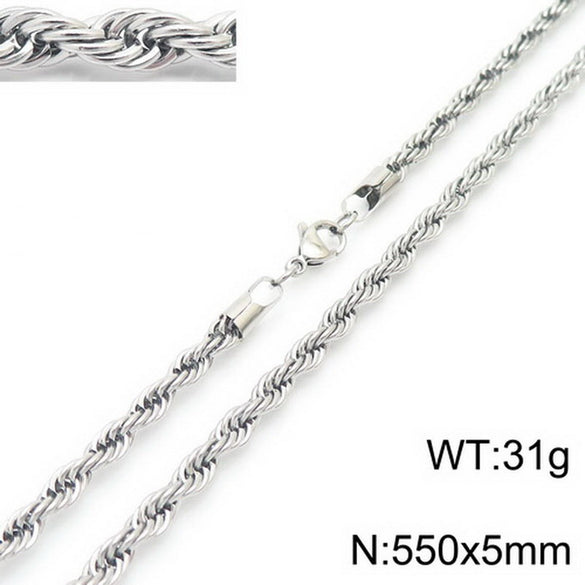 Hip-Hop Geometric Stainless Steel Plating Unisex Necklace