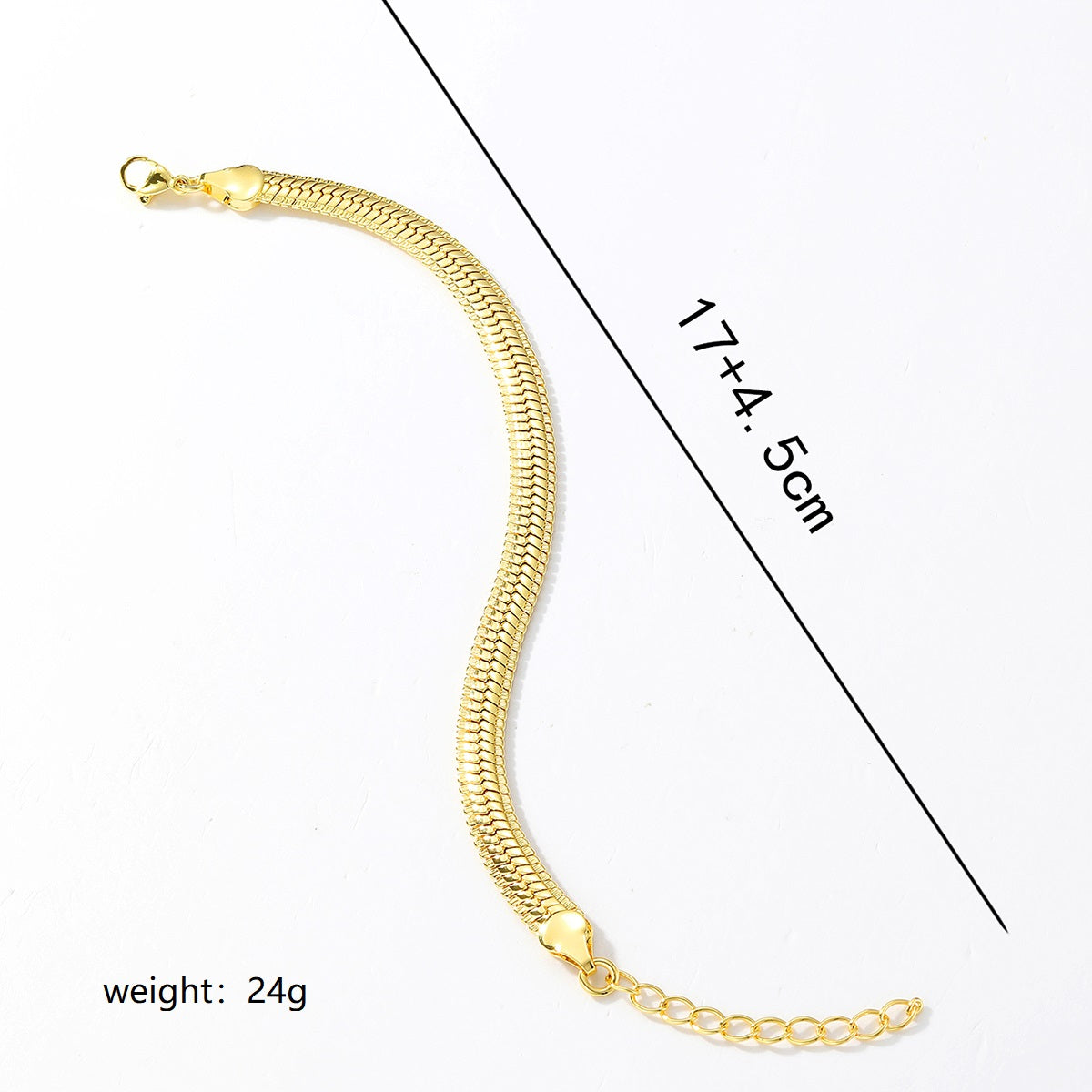 1 Piece Simple Style Round Copper Plating Bracelets