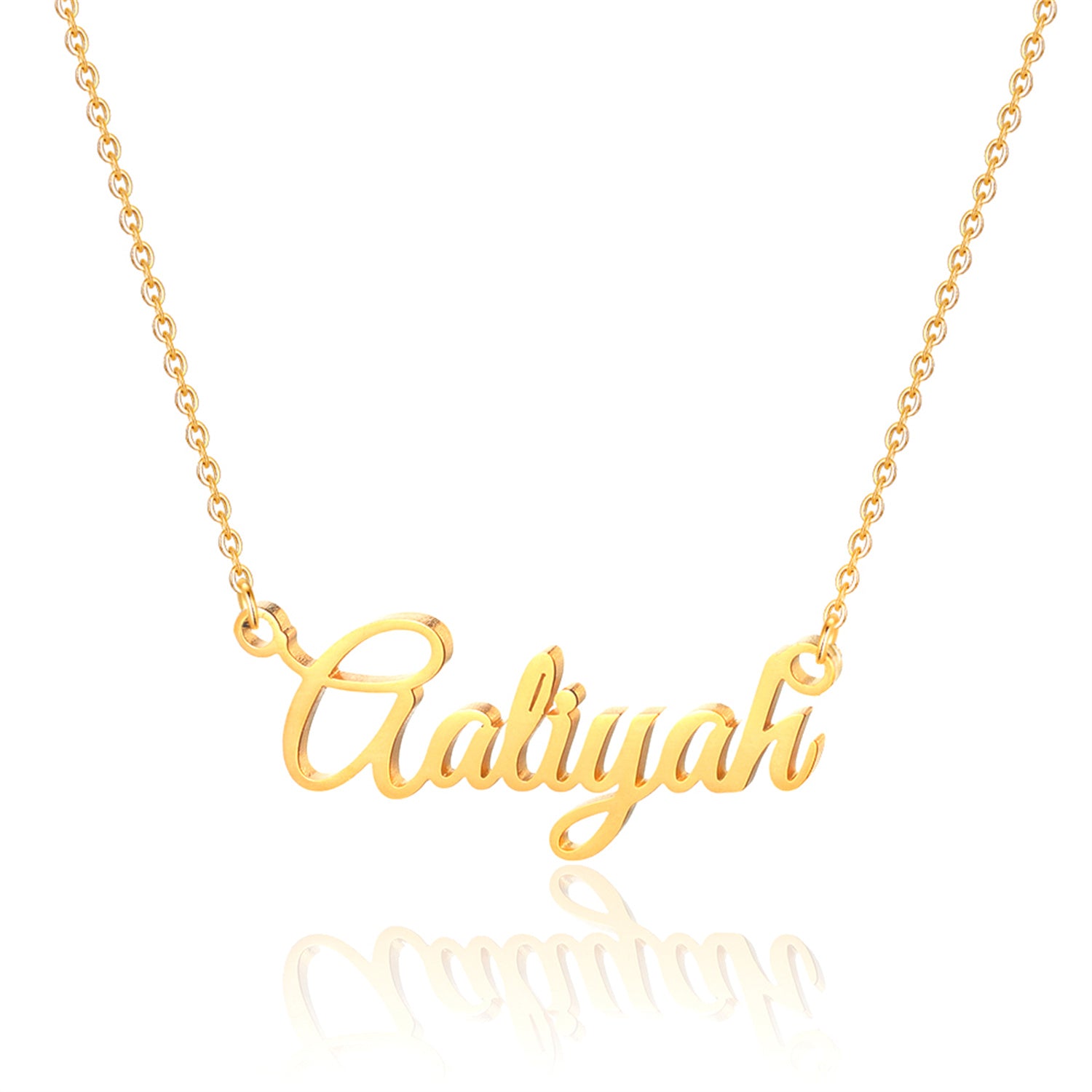 Simple Style Letter Stainless Steel Copper Plating 14k Gold Plated Pendant Necklace