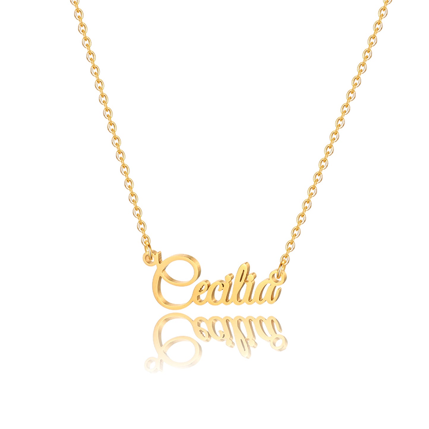 Simple Style Letter Stainless Steel Copper Plating 14k Gold Plated Pendant Necklace