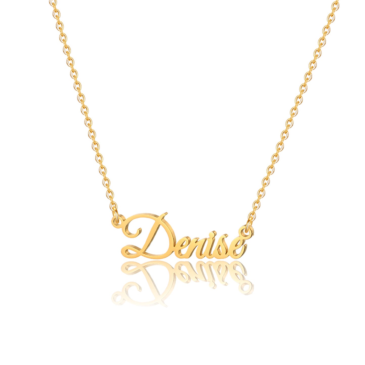 Simple Style Letter Stainless Steel Copper Plating 14k Gold Plated Pendant Necklace