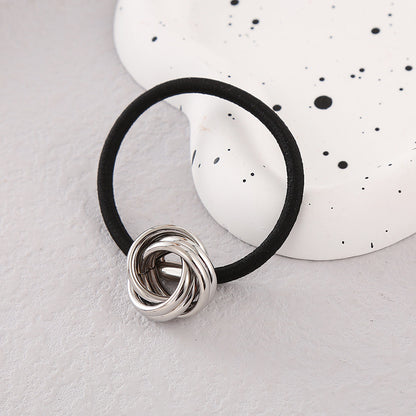 Lady Geometric Metal Handmade Hair Tie 1 Piece