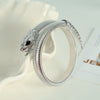 Elegant Simple Style Snake Titanium Steel Plating Inlay Rhinestones 18k Gold Plated Bangle