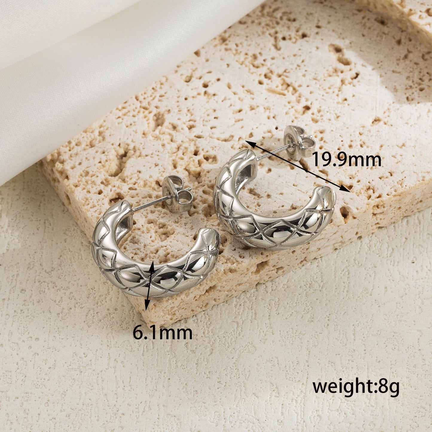 1 Pair Casual Basic Geometric Plating Stainless Steel 14k Gold Plated Ear Studs