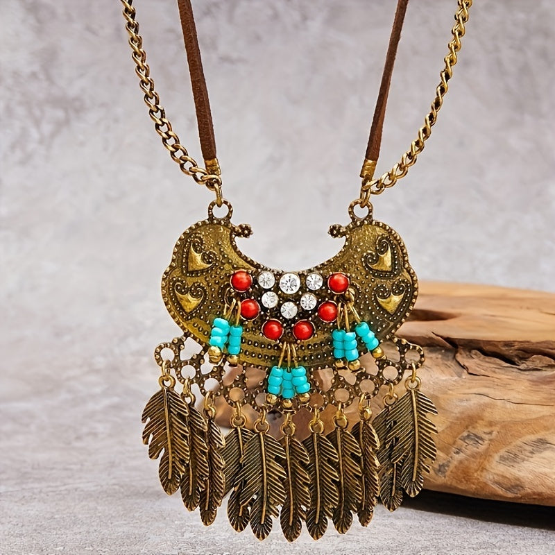 Retro Ethnic Style Geometric Alloy Plating Women's Pendant Necklace