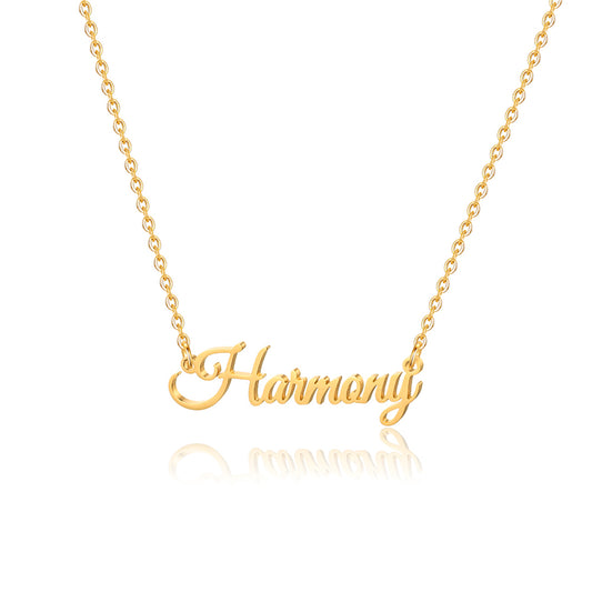 Simple Style Letter Stainless Steel Copper Plating 14k Gold Plated Pendant Necklace