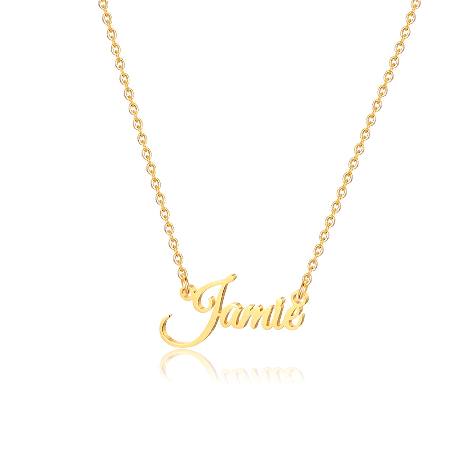 Simple Style Letter Stainless Steel Copper Plating 14k Gold Plated Pendant Necklace