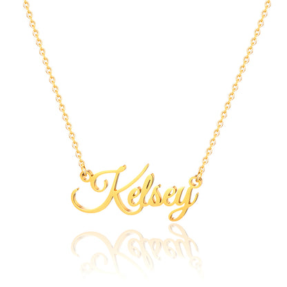 Simple Style Letter Stainless Steel Copper Plating 14k Gold Plated Pendant Necklace