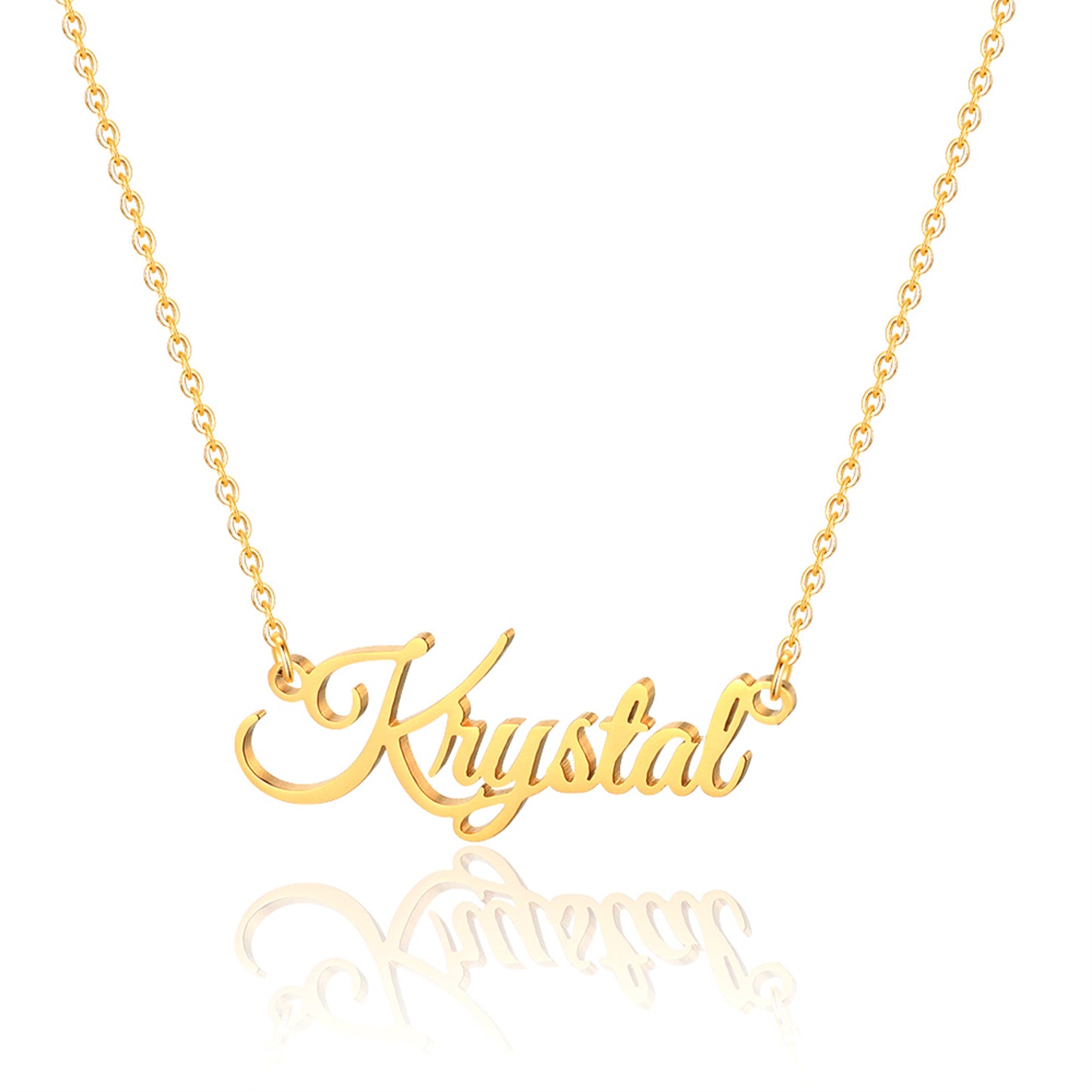 Simple Style Letter Stainless Steel Copper Plating 14k Gold Plated Pendant Necklace