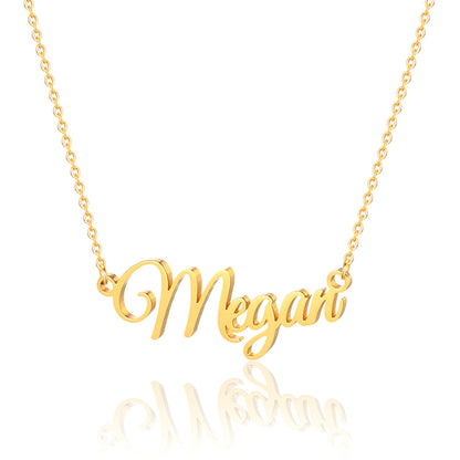 Simple Style Letter Stainless Steel Copper Plating 14k Gold Plated Pendant Necklace