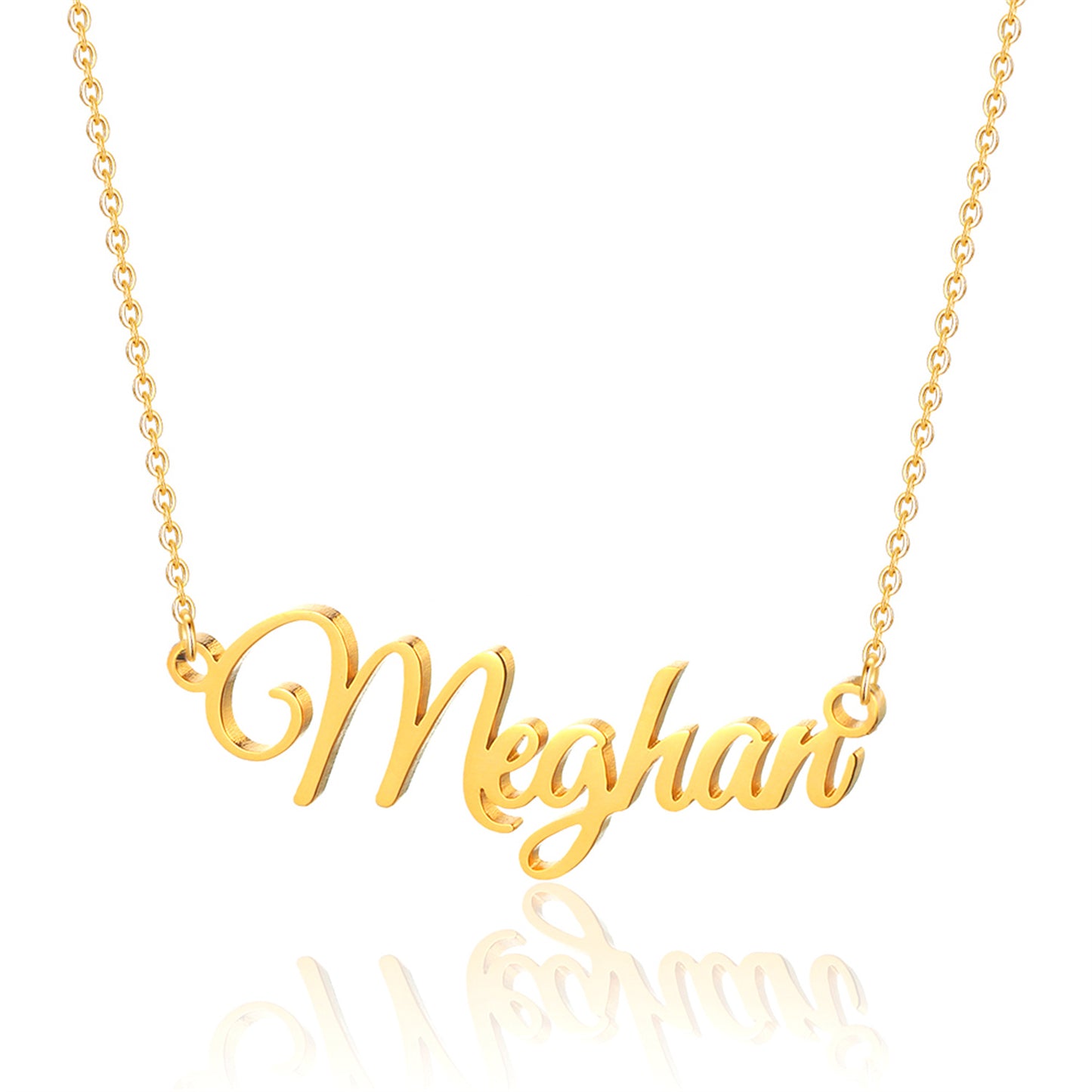 Simple Style Letter Stainless Steel Copper Plating 14k Gold Plated Pendant Necklace