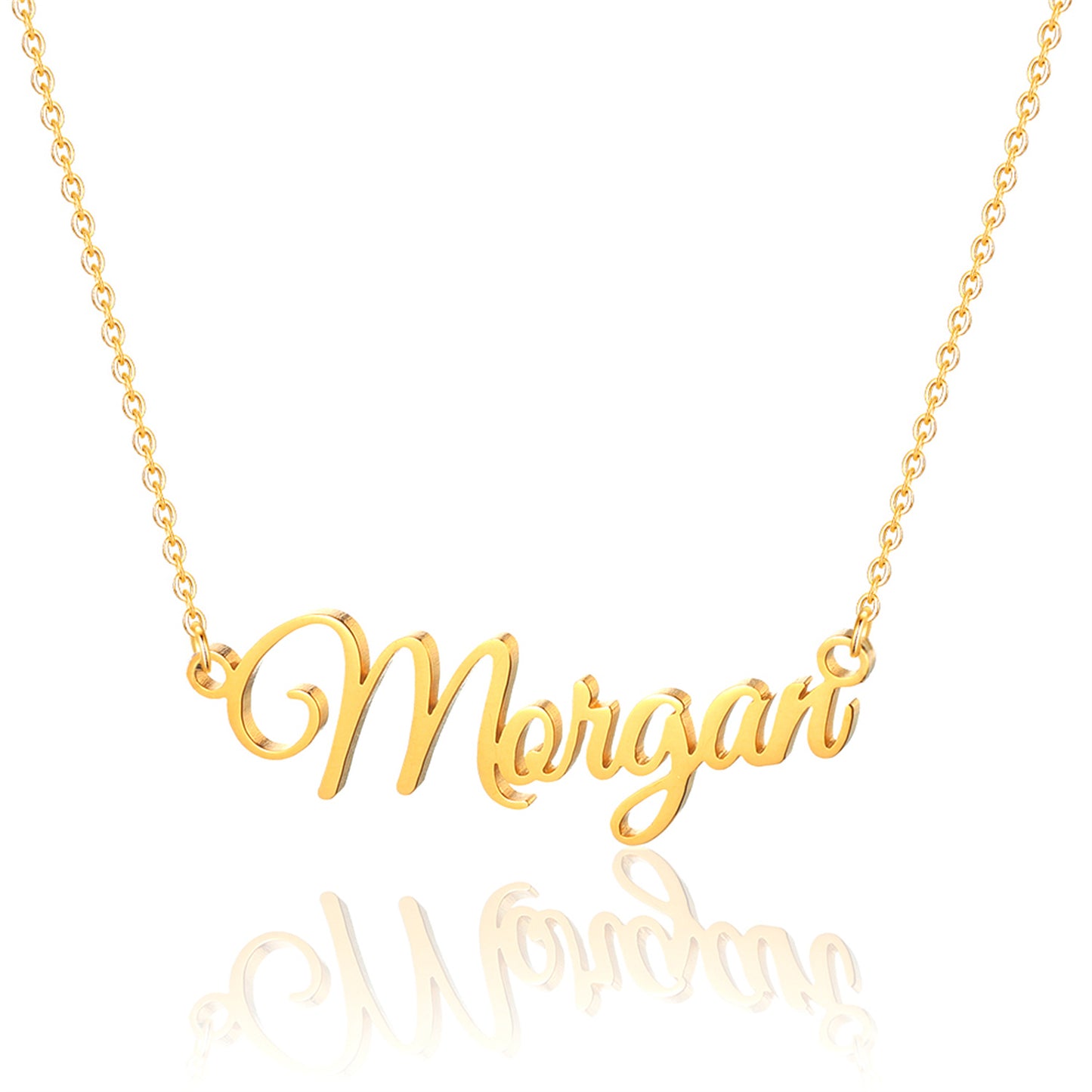 Simple Style Letter Stainless Steel Copper Plating 14k Gold Plated Pendant Necklace