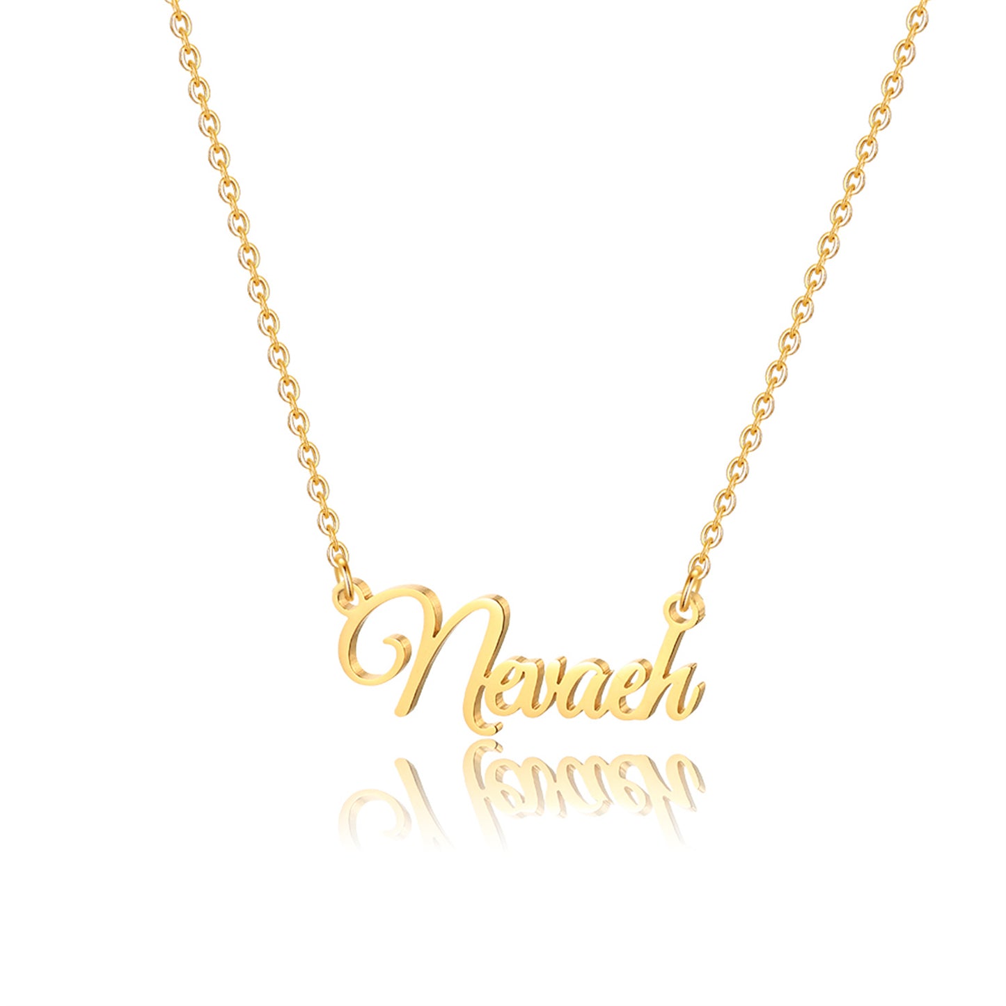 Simple Style Letter Stainless Steel Copper Plating 14k Gold Plated Pendant Necklace