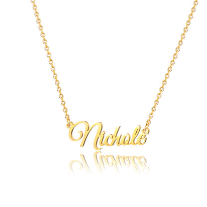 Simple Style Letter Stainless Steel Copper Plating 14k Gold Plated Pendant Necklace