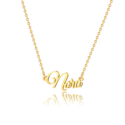 Simple Style Letter Stainless Steel Copper Plating 14k Gold Plated Pendant Necklace