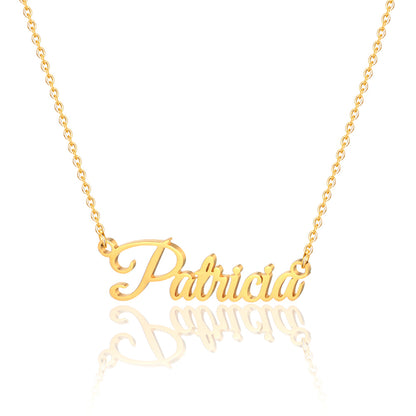 Simple Style Letter Stainless Steel Copper Plating 14k Gold Plated Pendant Necklace