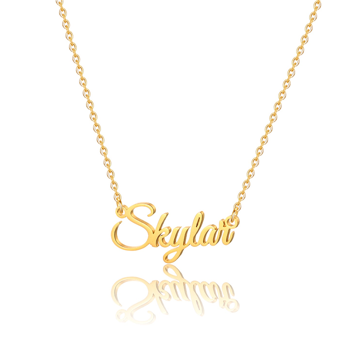 Simple Style Letter Stainless Steel Copper Plating 14k Gold Plated Pendant Necklace