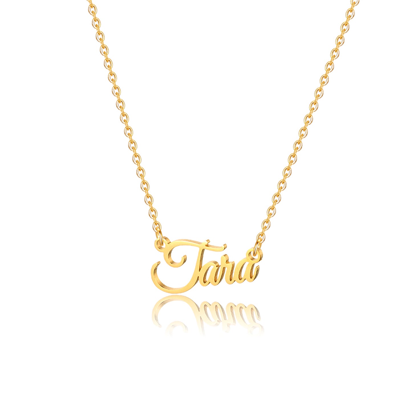 Simple Style Letter Stainless Steel Copper Plating 14k Gold Plated Pendant Necklace