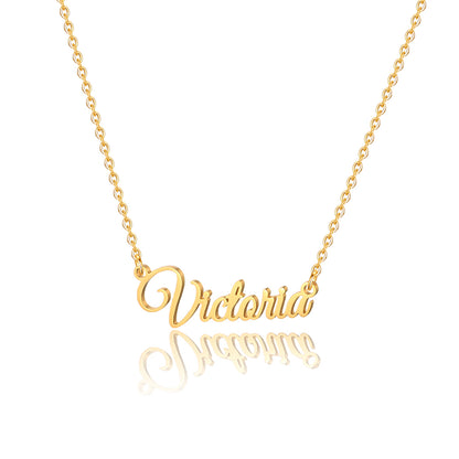 Simple Style Letter Stainless Steel Copper Plating 14k Gold Plated Pendant Necklace