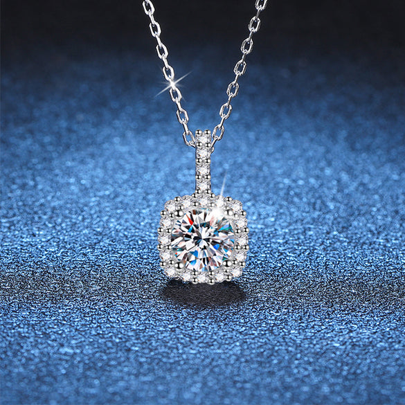 Glam Luxurious Square Sterling Silver Plating Inlay Zircon Women's Earrings Necklace