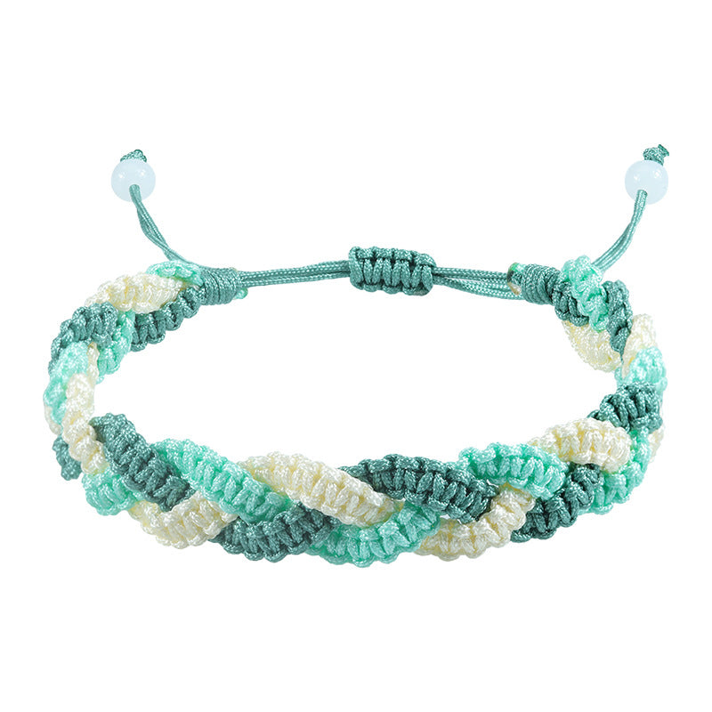 Simple Style Color Block Rope Knitting Unisex Drawstring Bracelets