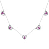 Simple Style Water Droplets Heart Shape Butterfly Sterling Silver Inlay Zircon Necklace