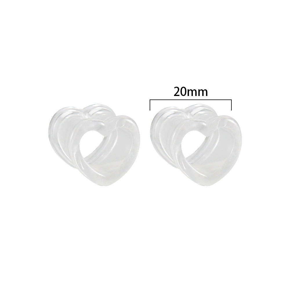 Simple Style Heart Shape Arylic Auricle 1 Pair