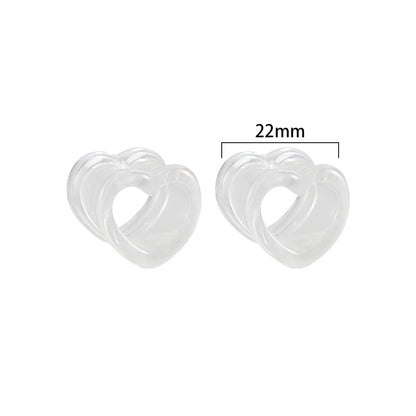 Simple Style Heart Shape Arylic Auricle 1 Pair