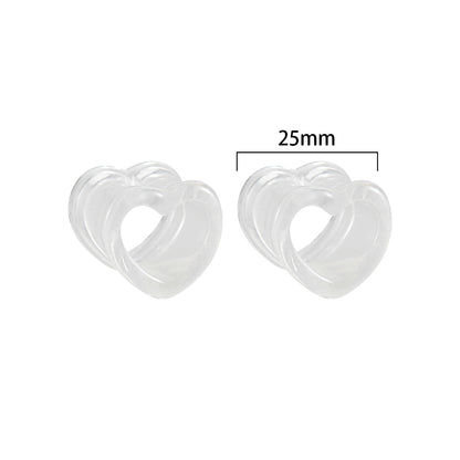 Simple Style Heart Shape Arylic Auricle 1 Pair