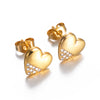 1 Pair Simple Style Heart Shape Stainless Steel Drop Earrings