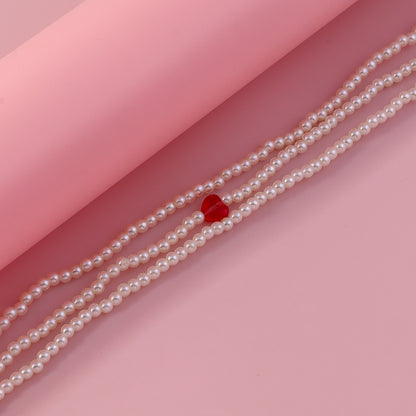 Simple Style Classic Style Heart Shape Artificial Pearl Zinc Alloy Beaded Women's Layered Necklaces