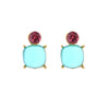 1 Pair Cute Square Inlay Alloy Artificial Pearls Ear Studs