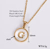 Simple Style Letter Shell Pendant Necklace