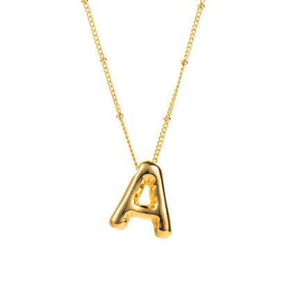 Modern Style Simple Style Letter Copper Pendant Necklace