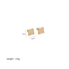 1 Pair Simple Style Square Plating Inlay Copper Zircon 18k Gold Plated White Gold Plated Ear Studs