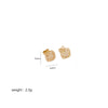 1 Pair Simple Style Square Plating Inlay Copper Zircon 18k Gold Plated White Gold Plated Ear Studs