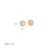 1 Pair Simple Style Geometric Dollar Plating Inlay Copper Zircon 18k Gold Plated White Gold Plated Ear Studs