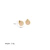 1 Pair Simple Style Geometric Dollar Plating Inlay Copper Zircon 18k Gold Plated White Gold Plated Ear Studs