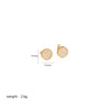 1 Pair Simple Style Geometric Dollar Plating Inlay Copper Zircon 18k Gold Plated White Gold Plated Ear Studs