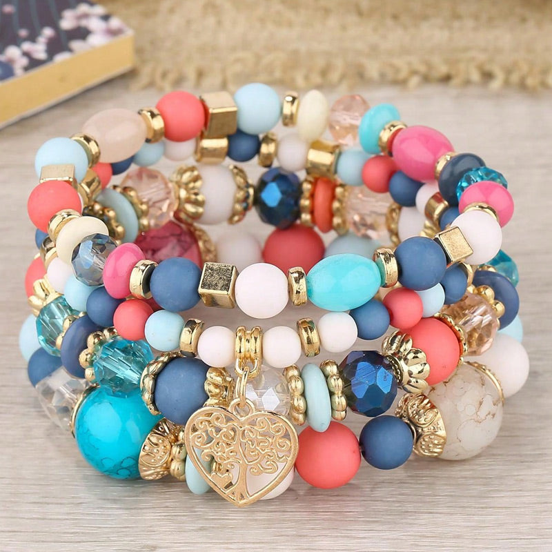 Casual Ethnic Style Geometric Ccb Beaded Women's Bracelets