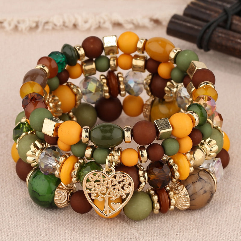 Casual Ethnic Style Geometric Ccb Beaded Women's Bracelets