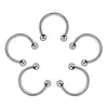 Classic Style Solid Color Stainless Steel Nose Ring In Bulk
