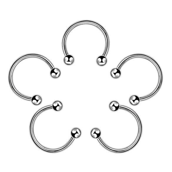 Classic Style Solid Color Stainless Steel Nose Ring In Bulk