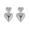 1 Pair Retro Heart Shape Metal Drop Earrings